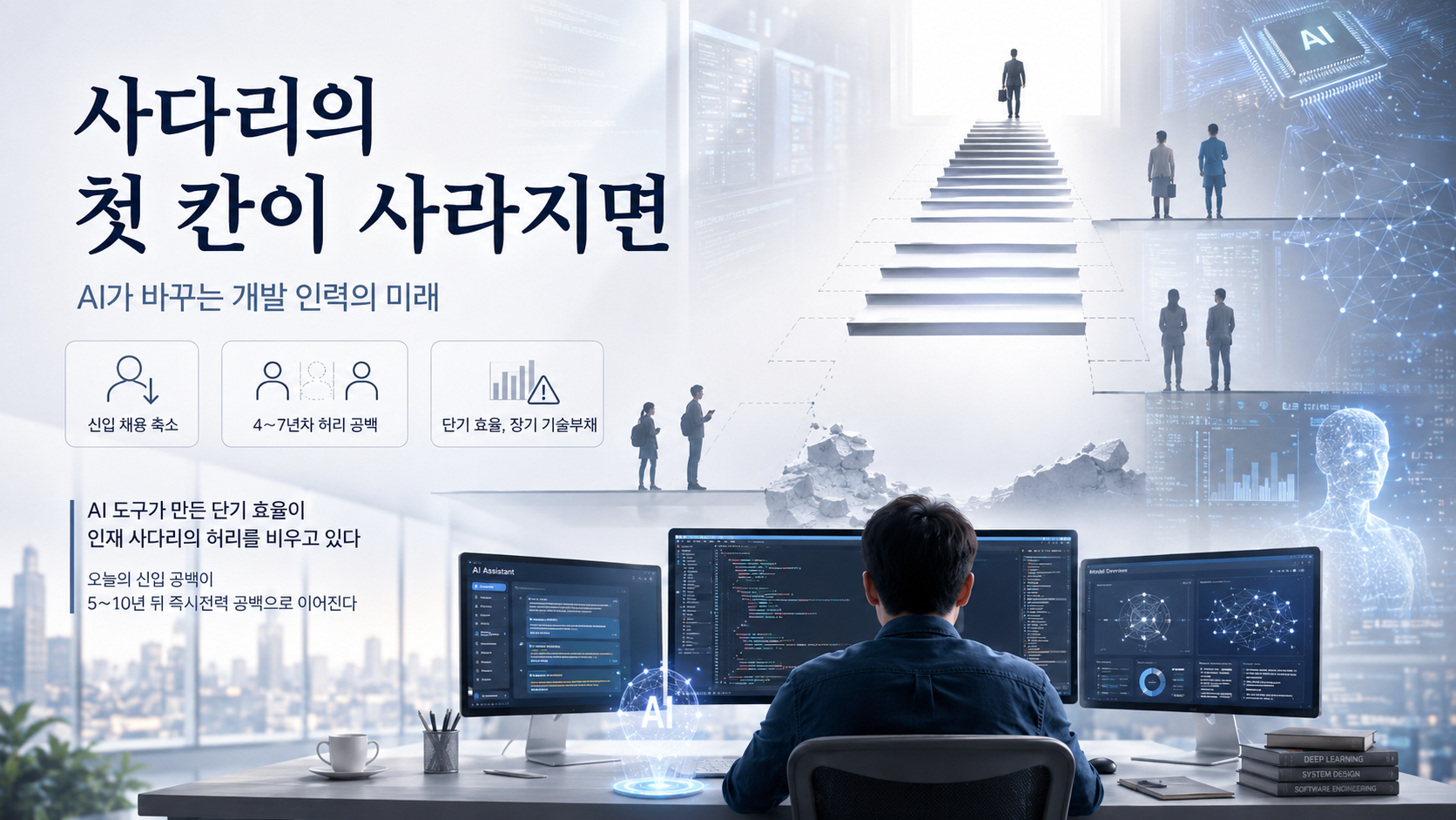 사다리의 첫 칸이 사라지면 5~10년 뒤 허리도 비어버린다