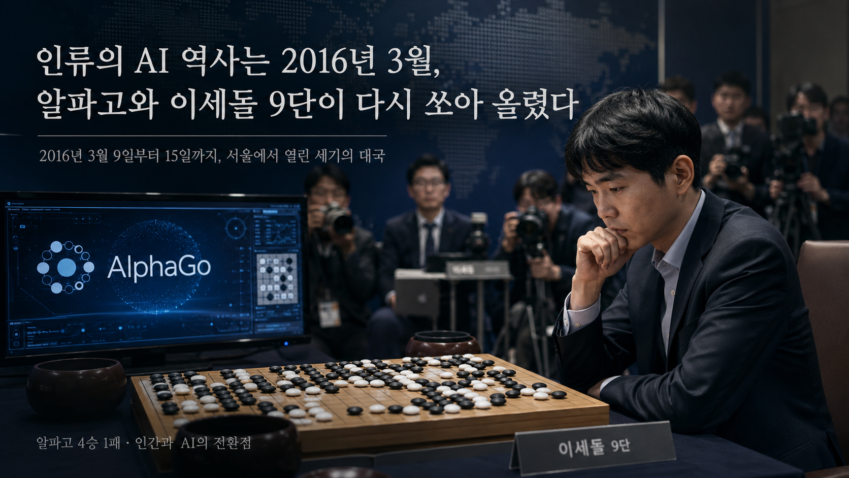 인류의 AI 역사는 2016년 3월, 알파고와 이세돌 9단이 다시 쏘아 올렸다